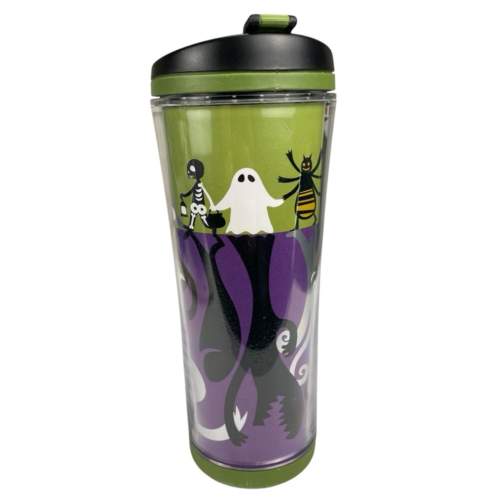 Starbucks Halloween Trick or Treat Travel Tumbler Cup with Spout Cover 12oz